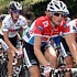 Frank et Andy Schleck pendant la dix-huiti�me �tape du Tour de France 2008